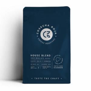 Funda de café House Blend de Cosecha Roja con fondo transparente
