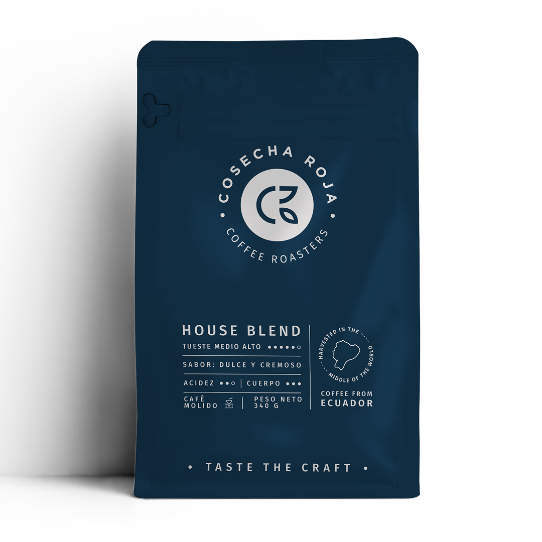 Funda de café House Blend de Cosecha Roja con fondo transparente