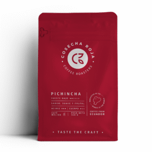 Empaque frontal del café Pichincha de Cosecha Roja sin fondo